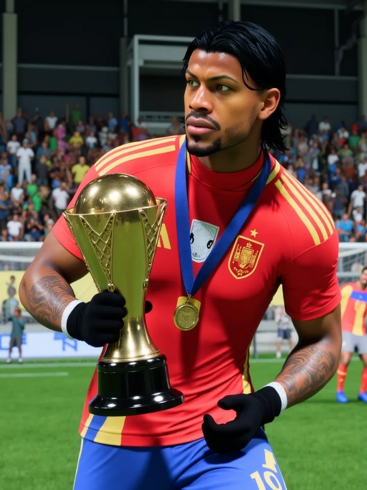 Trophy celebration graphic featuring the winger virtual Pro