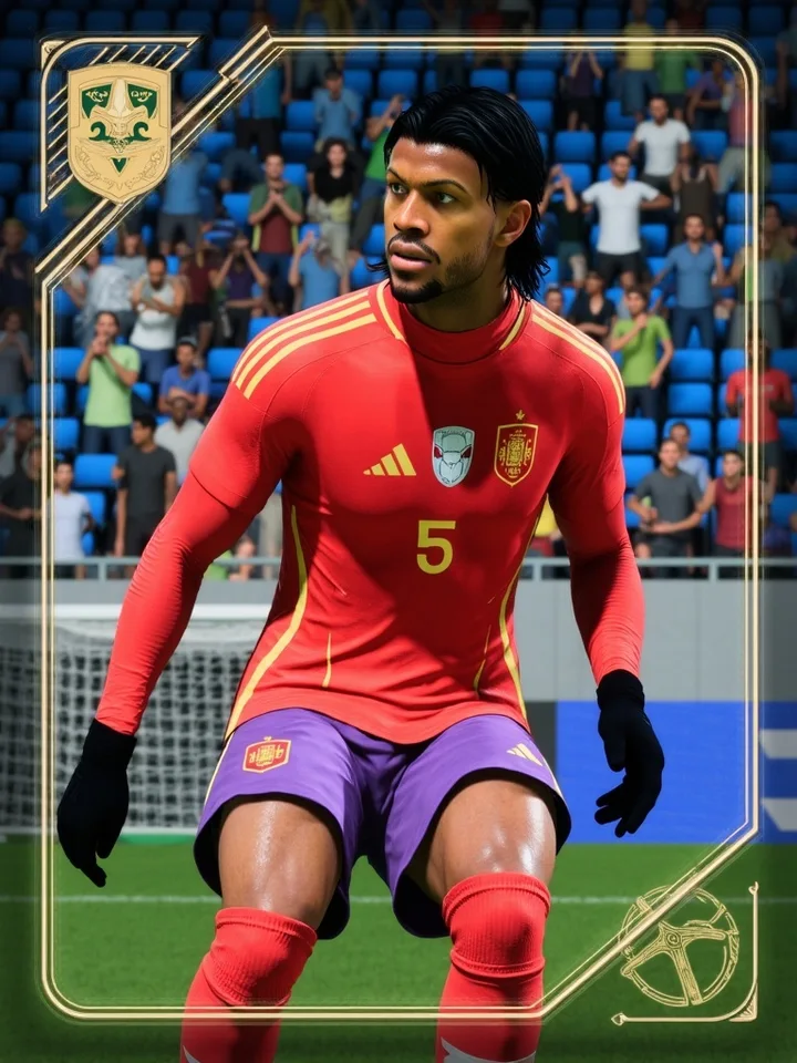 Alternative fantasy player card featuring the winger virtual Pro