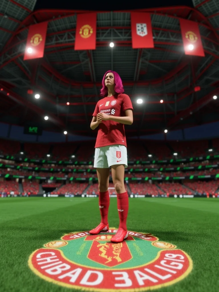 Full-body matchday graphic featuring the striker virtual Pro