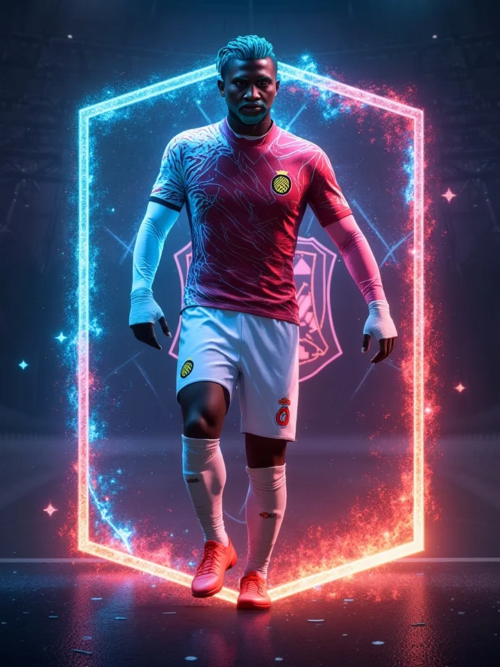 AI-generated fantasy player card created from a Pro Clubs character — example 1