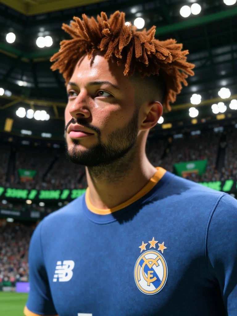 Editorial profile portrait of the striker virtual Pro