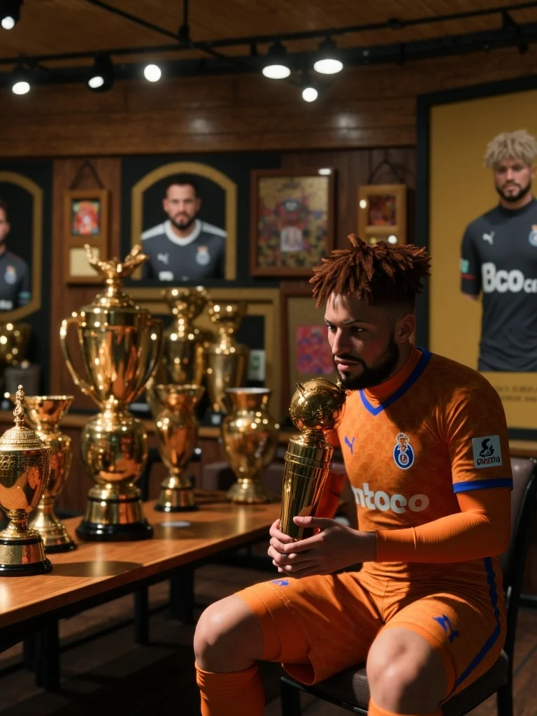 Alternative trophy portrait featuring the striker virtual Pro