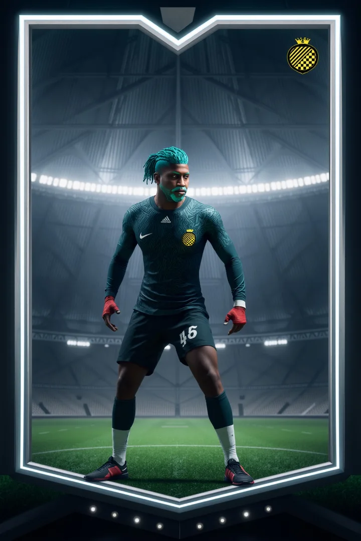 AI-generated fantasy player card created from a Pro Clubs character — example 5