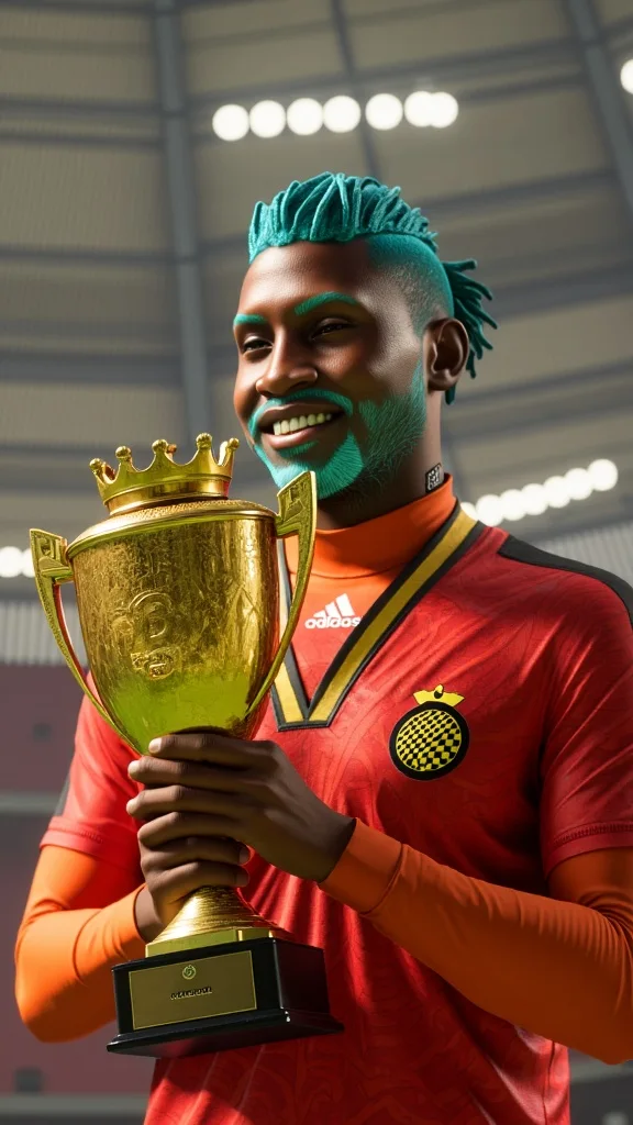Alternative trophy portrait created for the centre-back virtual Pro