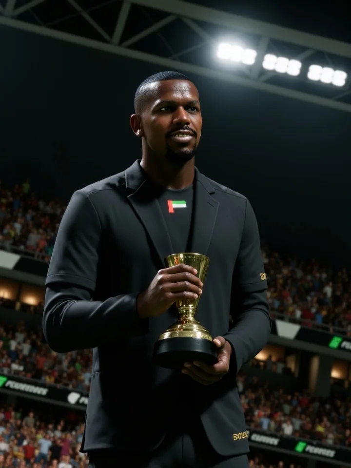 Award graphic featuring the central midfielder virtual Pro