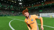 Original in-game screenshot of the striker shown in the finished graphic