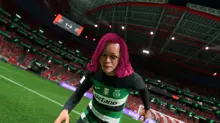 Original in-game screenshot of the striker shown in the finished graphic