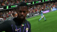 Original in-game screenshot of the central midfielder shown in the finished graphic